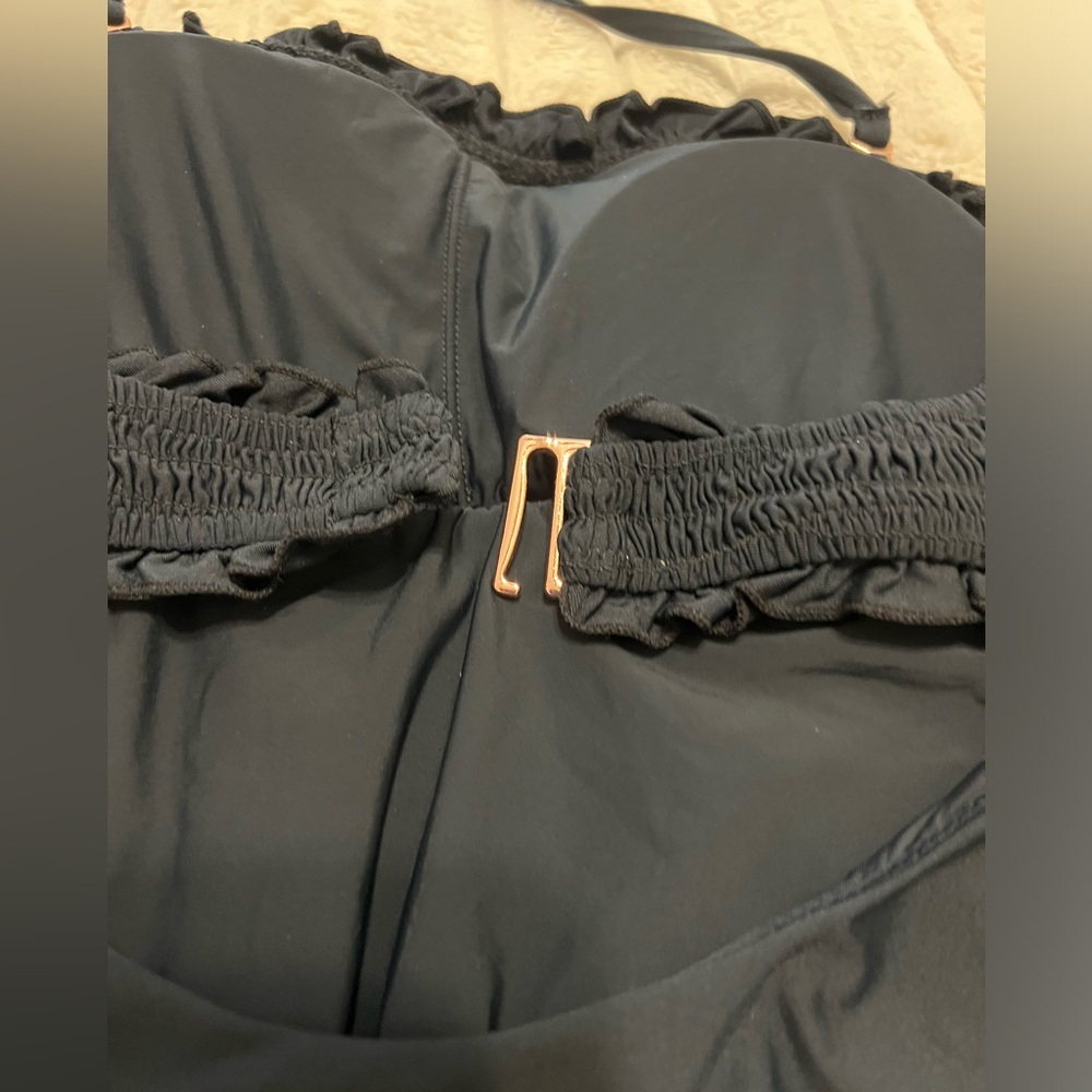 Anthropologie Iris Smocked Halter One-Piece Swimsuit - Picture 6 of 12